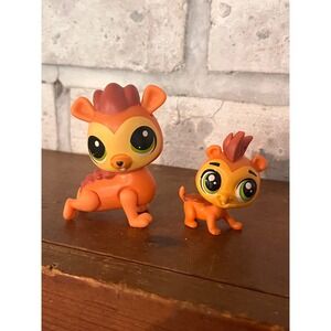 Pair of 2 Littlest Pet Shop LPS Russell Ferguson Orange Hedgehog #3363 and #4000